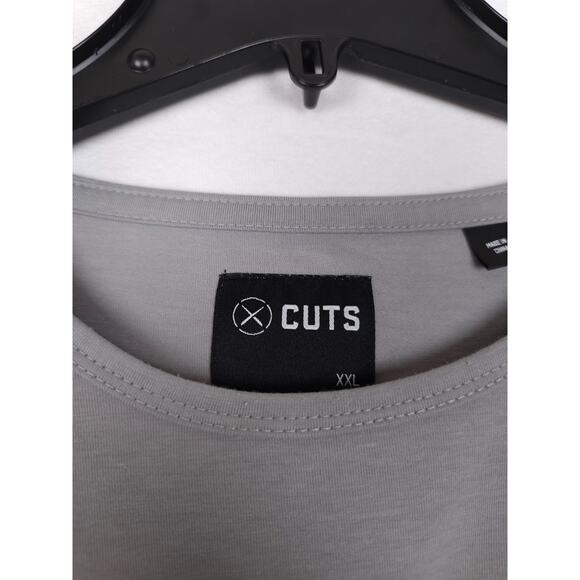 Cuts Men's AO Split Hem Tee Crewneck Pyca Pro Stretch XXL Granite Grey - Picture 3 of 4